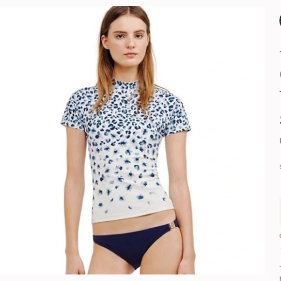 TORY BURCH Surf Rash Guard Top EUC - Picture 2 of 13